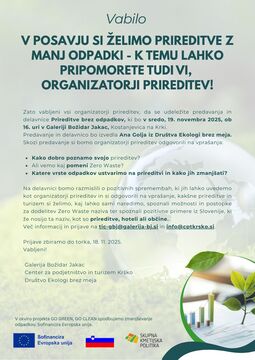 Vabilo na predavanje zero waste
